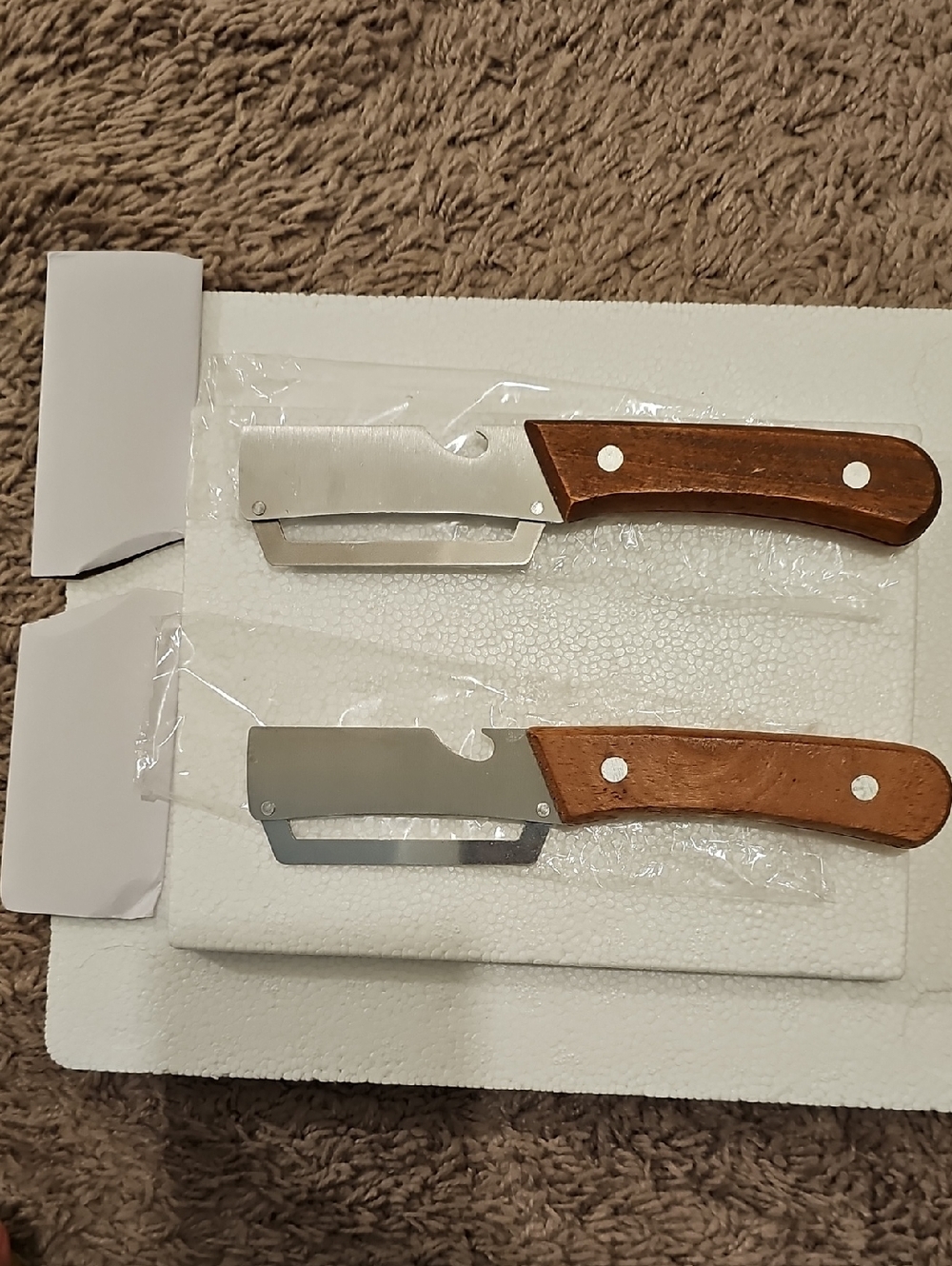 Vintage MCM Style NEW Cheese Slicer & Plane Set - Wood Handle - NIP